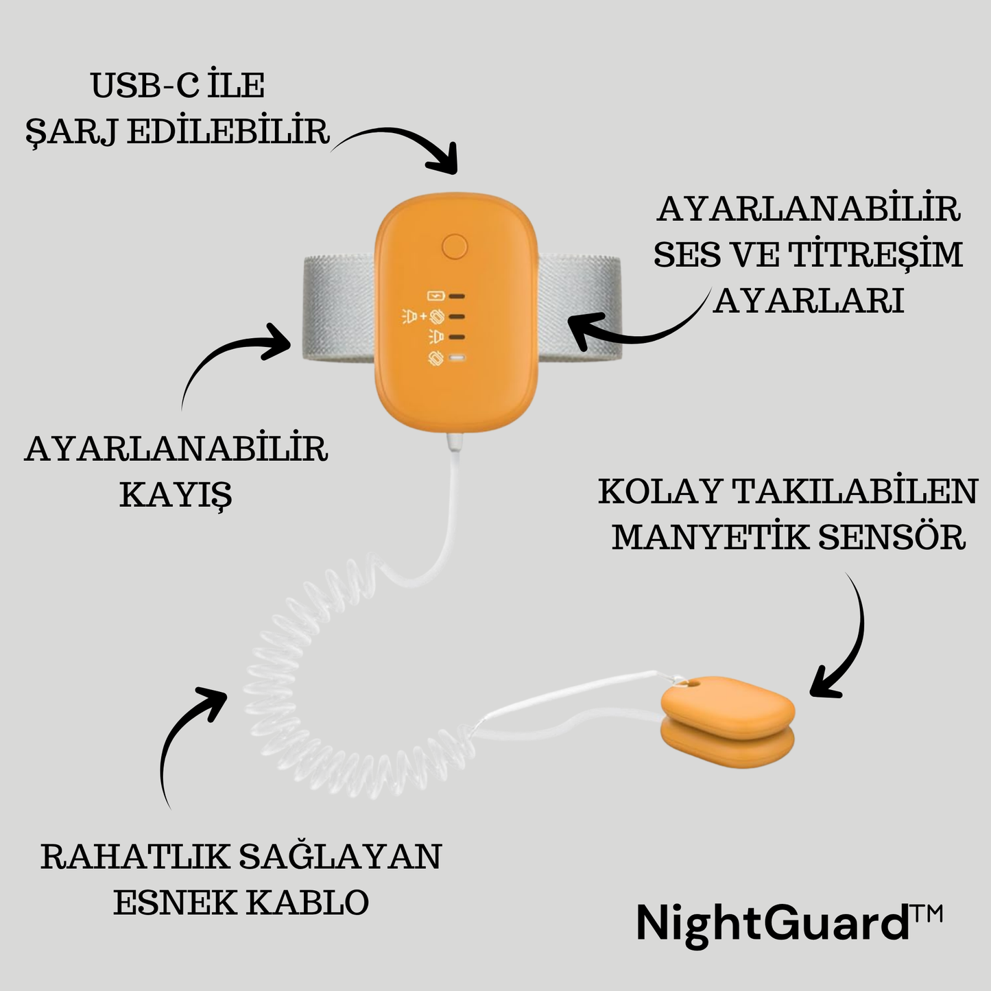 NightGuard™ Gece Kuru Kalma Eğitim Alarmı