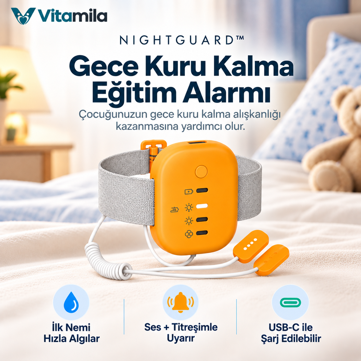 NightGuard™ Gece Kuru Kalma Eğitim Alarmı