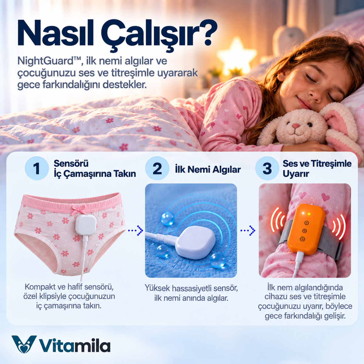 NightGuard™ Gece Kuru Kalma Eğitim Alarmı